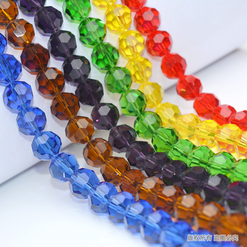 <b>32面切面珠机磨工艺地球珠水晶玻璃散珠子厂家批</b>