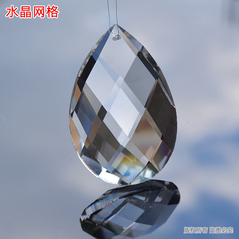 水晶网格吊坠玻璃切面坠子灯饰配件批发