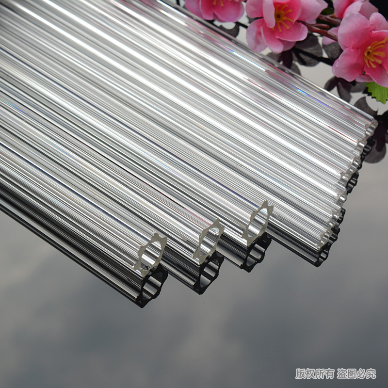 空心梅花棒管透明水晶玻璃棒KTV酒店工程装饰