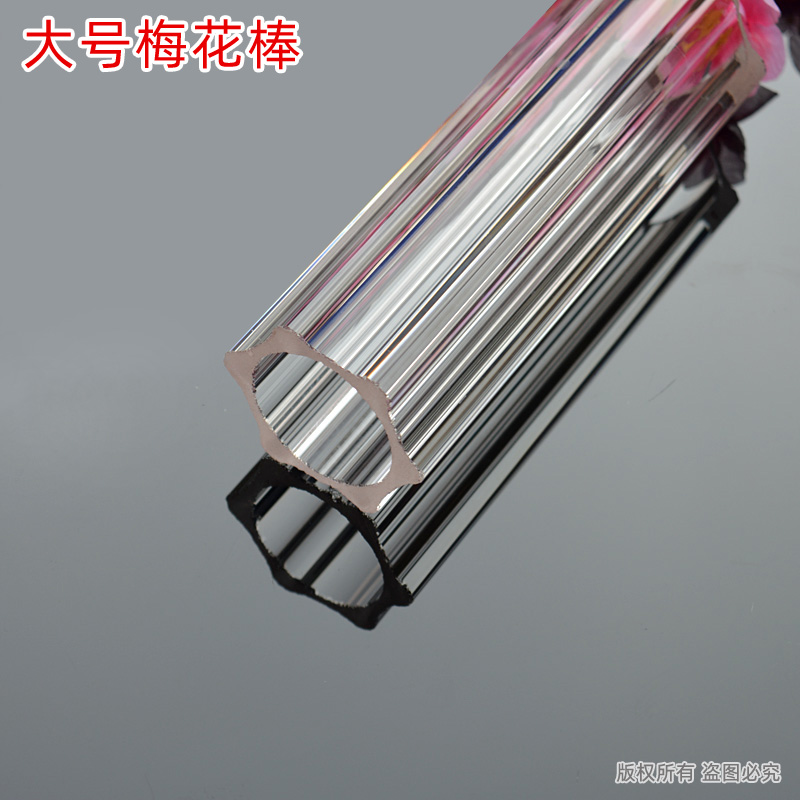 47mm大号水晶梅花棒承接玻璃棒工程订单定制批发