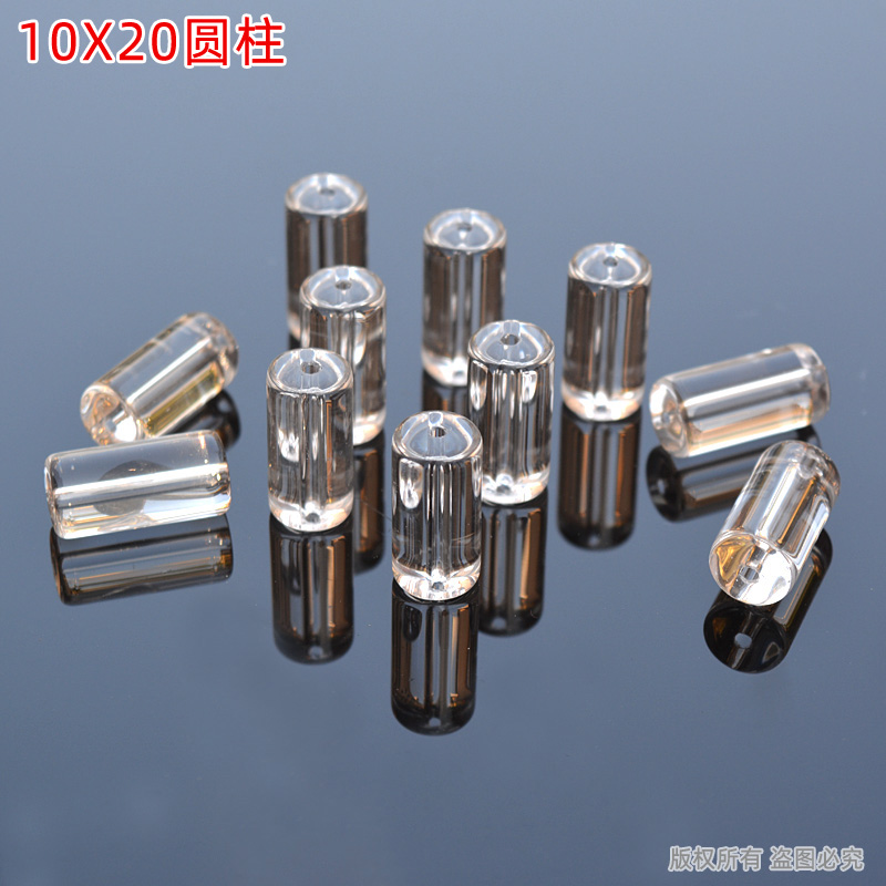 10X20水晶圆柱饰品玻璃珠子diy珠帘散珠批发